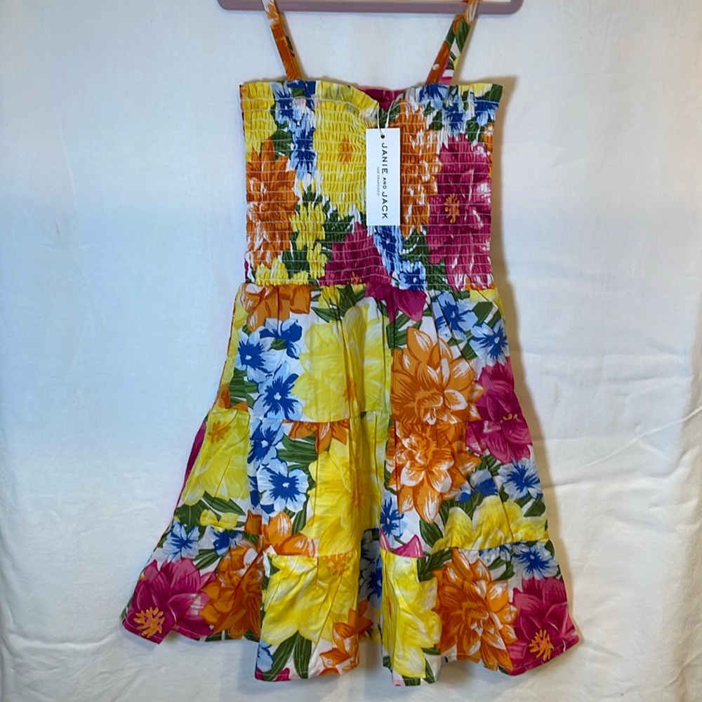 NWT Janie and Jack Mille Smocked Sundress, girls size 8
